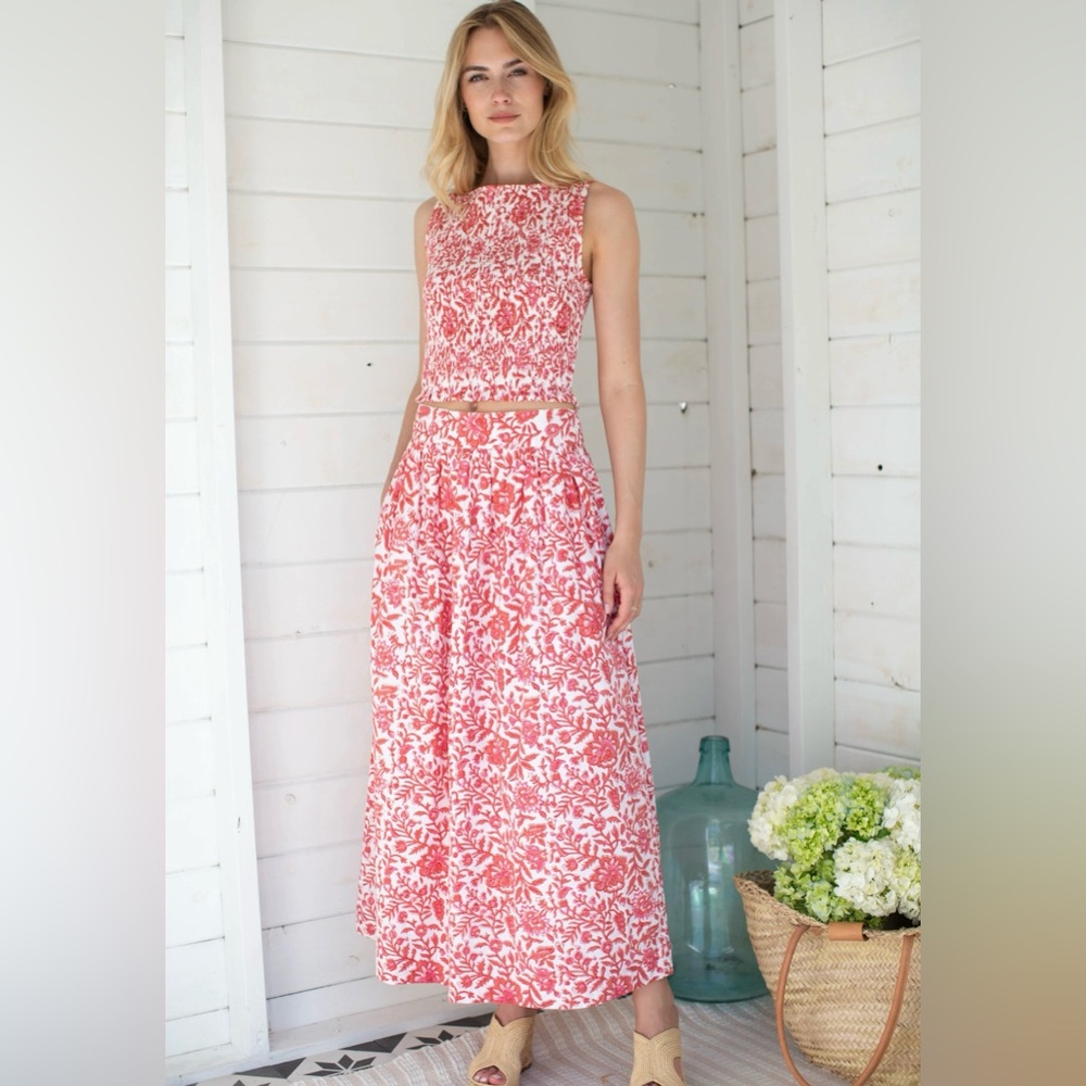 NWT Marea Charlotte Top & Skirt Set - Poppy Blossom